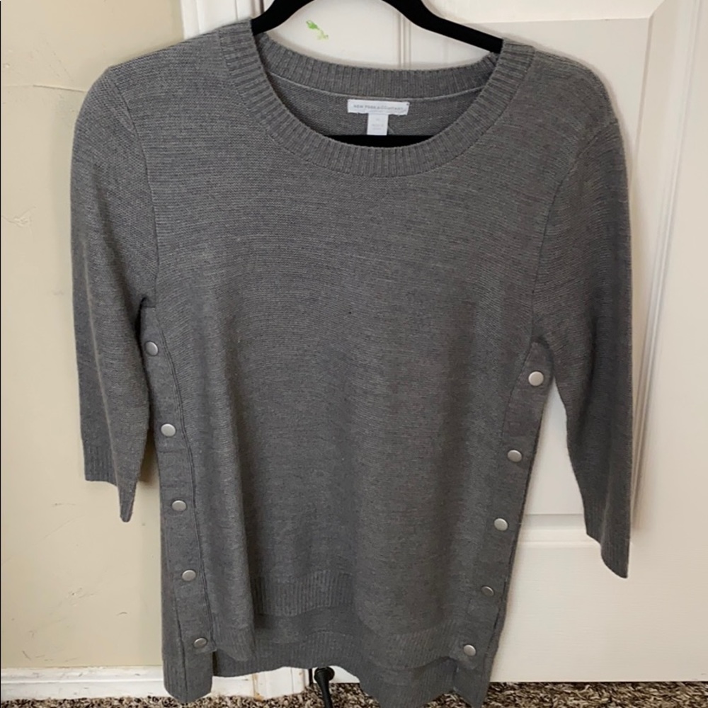 quarter buttoned sweater